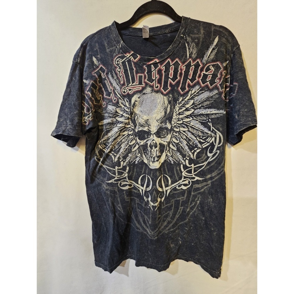 Men's Def‎ Leppard Union Jack T-Shirt Size L